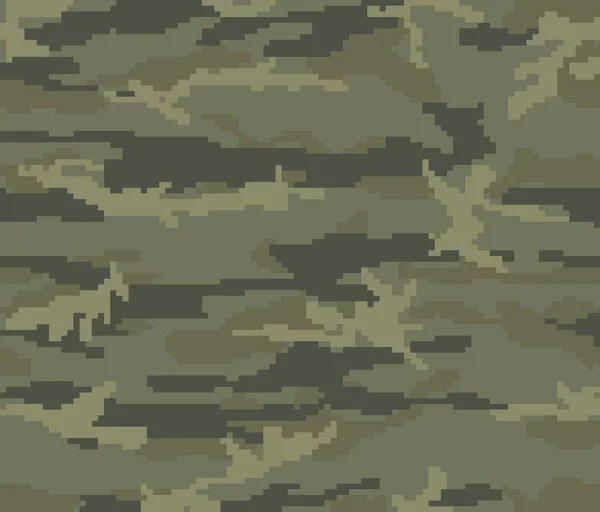 Camouflage Vector Seamless Pattern Military Texture Army Uniform Ornament — 图库矢量图片