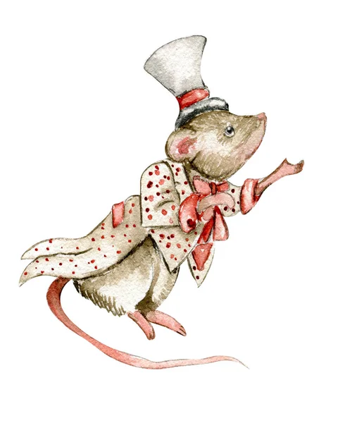 Suluboya sirk sevimli hayvanlar palyaço fare maskeli at