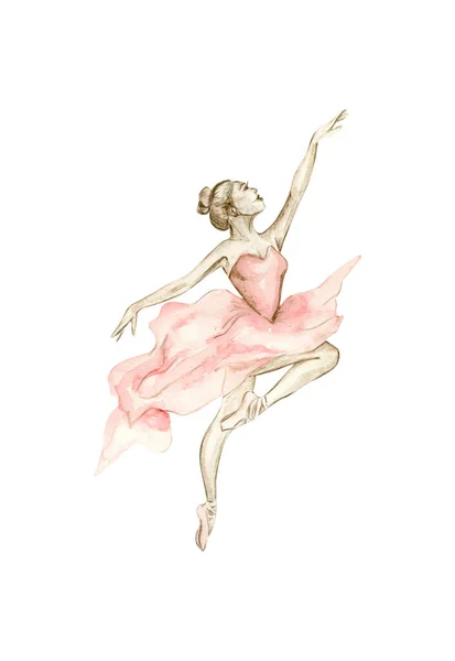 Tanzende Ballerina Rosa Kleid — Stockfoto