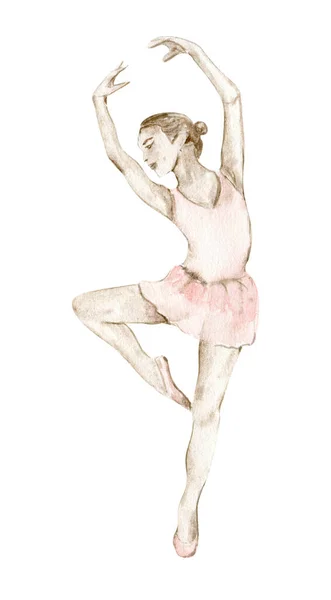 Aquarell Tanzende Kleine Ballerinen — Stockfoto