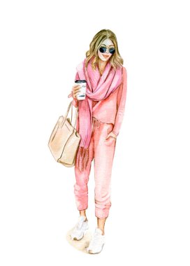 Suluboya moda sokak kızı
