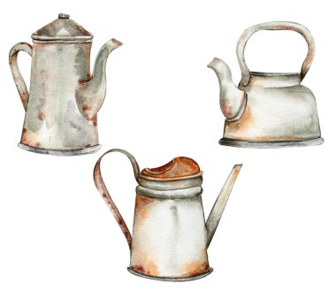 El boyası suluboya paslı eski element