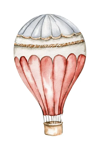 Hand Drawn Vintage Travel Balloons — Stock Vector