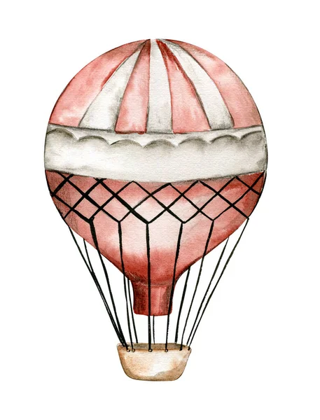 Hand Drawn Vintage Travel Balloons — Vetor de Stock