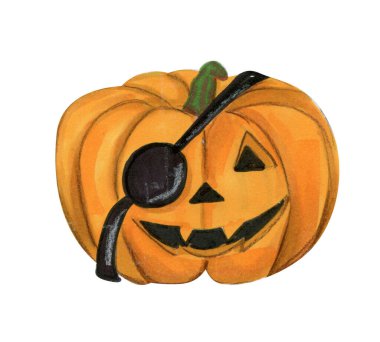 El çizimi komik cadılar bayramı kabağı