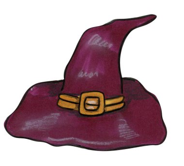 Cadılar Bayramı için komik bir şapka çizdim.