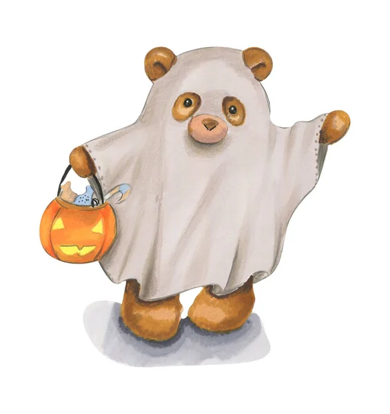 Animaux Mignons Costume Halloween — Image vectorielle