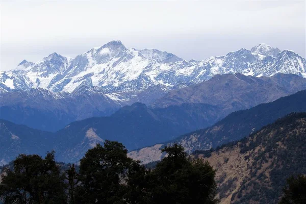 Himalaya Zirvesi Kışın Karla Kaplı — Stok fotoğraf