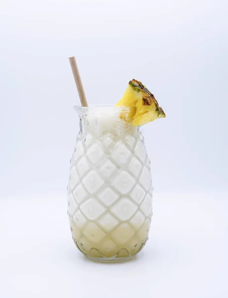 Pina Colada Cocktail Served Pineapple Shaped Glass —  Fotos de Stock