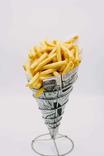Cone Rustic Fries Take Away — Foto de Stock