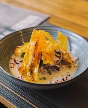 An excellent gourmet dish of Peruvian ceviche