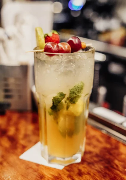 An extra-large sized Mojito made with rum, mint, sugar and lime