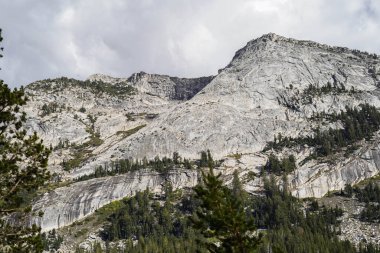Yosemite Milli Parkı 'ndaki bir dağın önü.