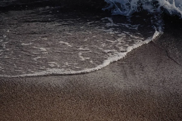 Landscape Beach Shore Waves Foam —  Fotos de Stock