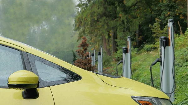 bir elektrikli araç şarj ediliyor