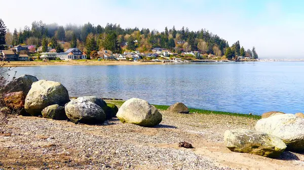 Piedras Playa Fox Island Estado Washington — Foto de Stock