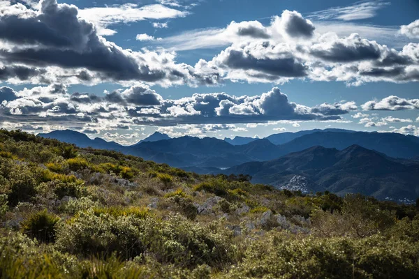 Landscape View Mountains Clouds Beautiful Nature Montgo Mountain Spain — Fotografia de Stock