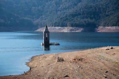 San Romn de Sau Kilisesi, Sau Reservoir, Tavartet, Katalonya, İspanya