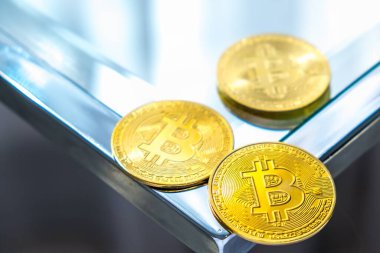 Dijital kripto para engelleme sembolü. bit para pazarı