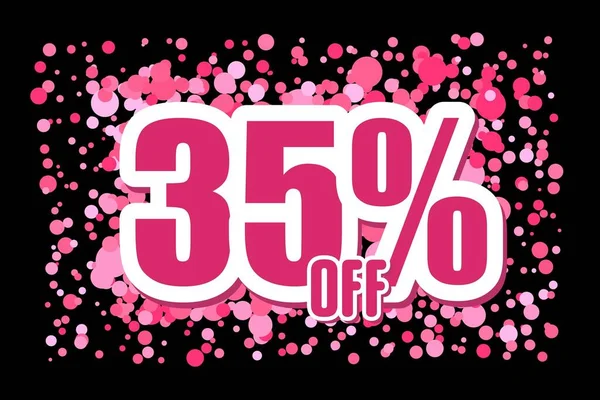 Price Labele Sale Promotion Market Discount Percent Banner Clearance Pink — 图库矢量图片