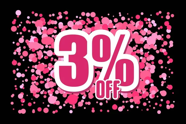 Price Labele Sale Promotion Market Discount Percent Store Template Pink — 图库矢量图片
