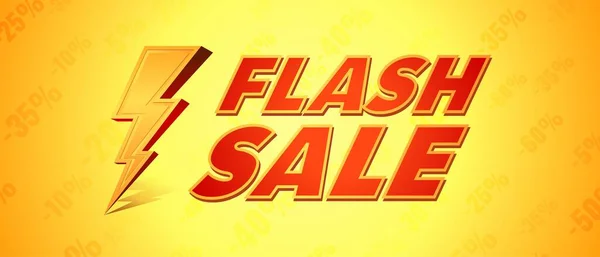 Flash Sale Discount Vector Background Banner Design Offer Icon — Image vectorielle