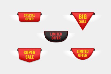 Sale label banner background vector hot offer. discount