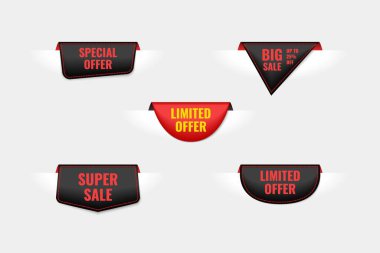 Sale label banner background vector hot offer. design promotion