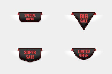 Sale label banner background vector hot offer. cartoon fashion