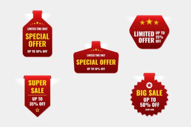 Sale label banner background vector hot offer. discount frame