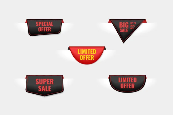 Sale Label Banner Background Vector Hot Offer Design Promotion — Archivo Imágenes Vectoriales