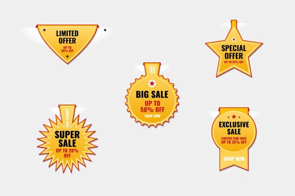 Sale Label Banner Background Vector Hot Offer Business Promotion — Archivo Imágenes Vectoriales