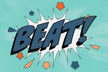 Beat Abstract cartoon frame vector background design balloon. illustration boom