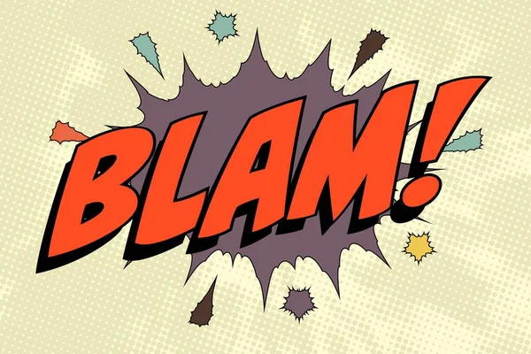 Blam Abstract Cartoon Frame Vector Background Design Balloon Comic — 图库矢量图片