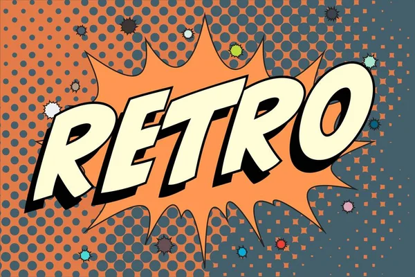 Retro Abstract Cartoon Frame Vector Background Design Balloon Retro Sketch — Stock vektor