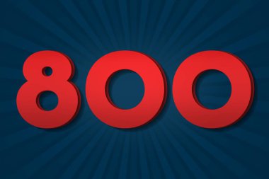 800 eight hundred Number count template poster design background label. year anniversary