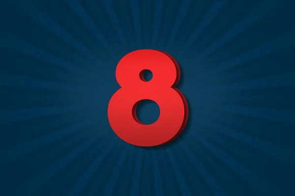 Eight Number Count Template Poster Design Background Label Decoration — 图库照片