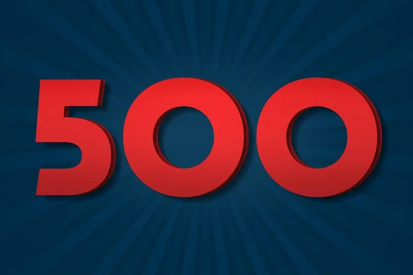 500 Five Hundred Number Count Template Poster Design Background Label — Foto de Stock
