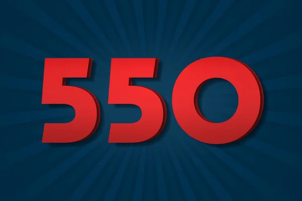 550 Five Hundred Fifty Number Count Template Poster Design Background — 图库照片