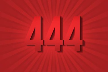 444 four hundred and forty-four Number design element decoration poster template background. anniversary icon