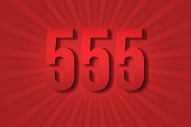 555 five hundred and fifty-five Number design element decoration poster template background. business award
