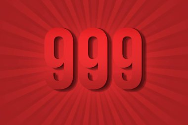 999 nine hundred and ninety-nine Number design element decoration poster template background. business success