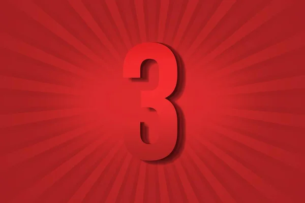 Three Number Design Element Decoration Poster Template Background Illustration Success — Stok fotoğraf