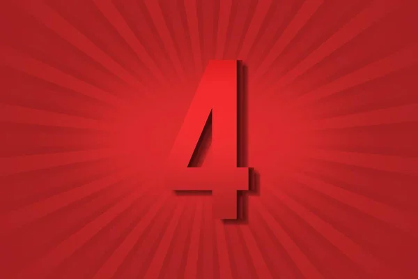 Four Number Design Element Decoration Poster Template Background Logo Illustration — Foto de Stock