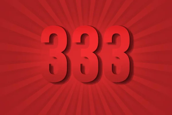 333 Three Hundred Thirty Three Number Design Element Decoration Poster — 스톡 사진