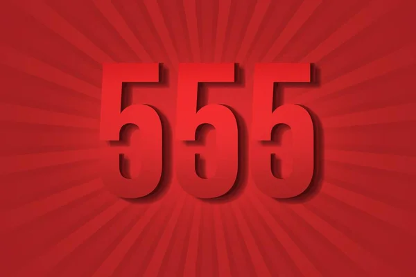 555 Five Hundred Fifty Five Number Design Element Decoration Poster — 스톡 사진