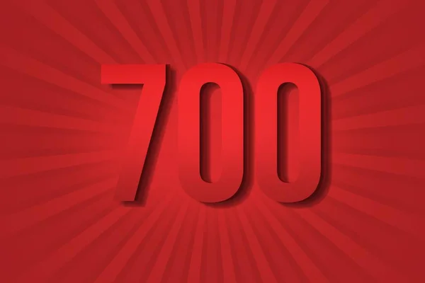 700 Seven Hundred Number Design Element Decoration Poster Template Background — Stock fotografie