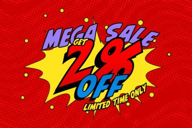 2 two Percent off sale discount shopping banner balloon cartoon. design offer