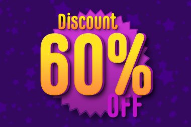 60 sixty Percent off super sale black friday shopping halftone banner background. exclusive sale discount