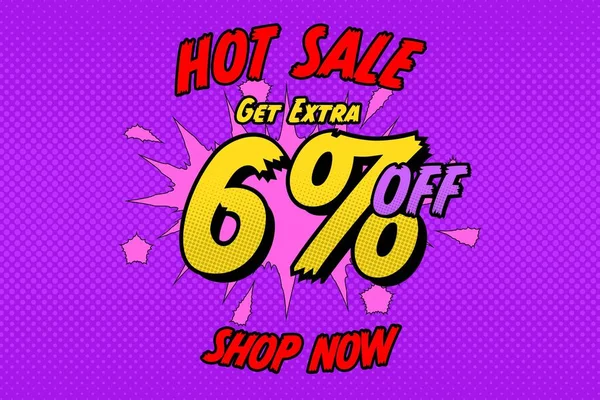 6 six Percent off sale discount shopping banner balloon cartoon. shop design